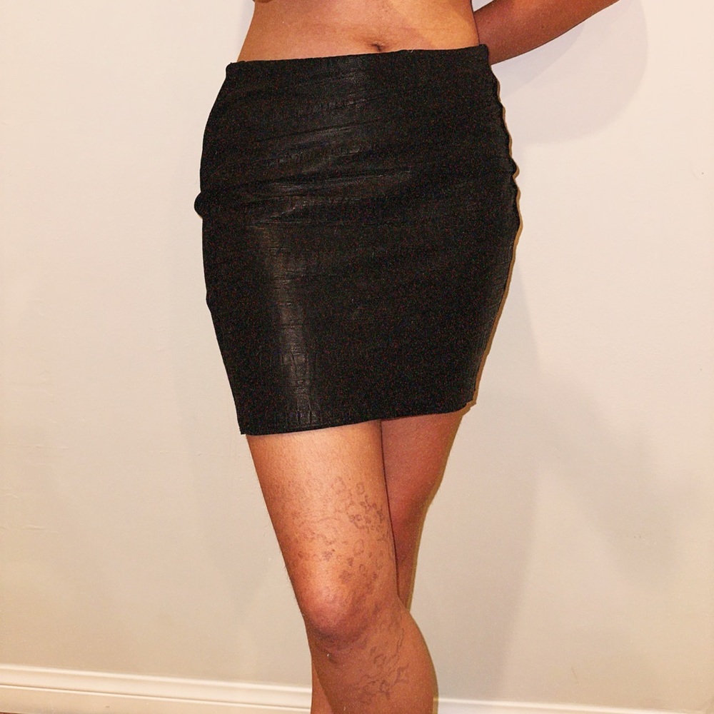 Maje leather mini skirt